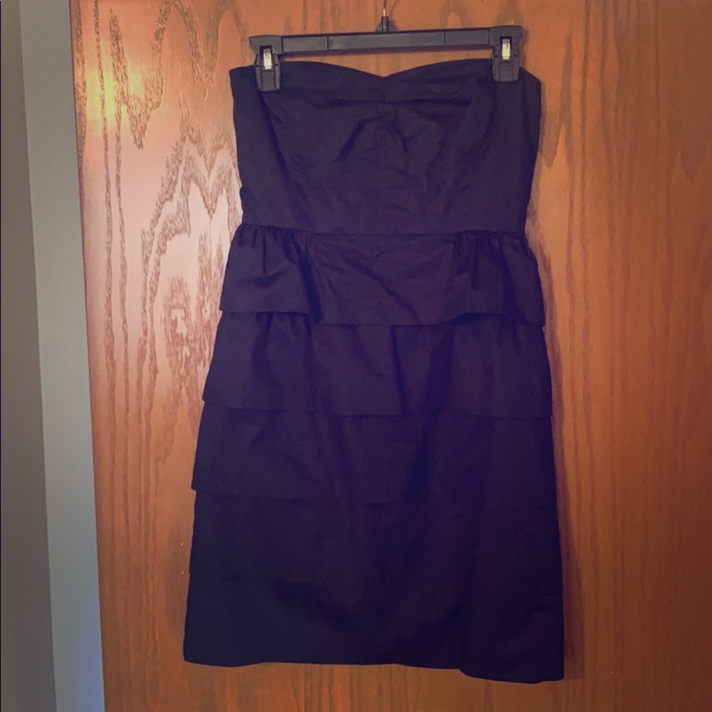 Black strapless dress
